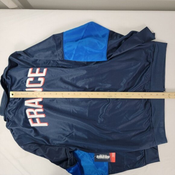 Team France Icon Sports Dark Blue Jacket Size M Medium Soccer NEW NWT Zip Up - Picture 7 of 7